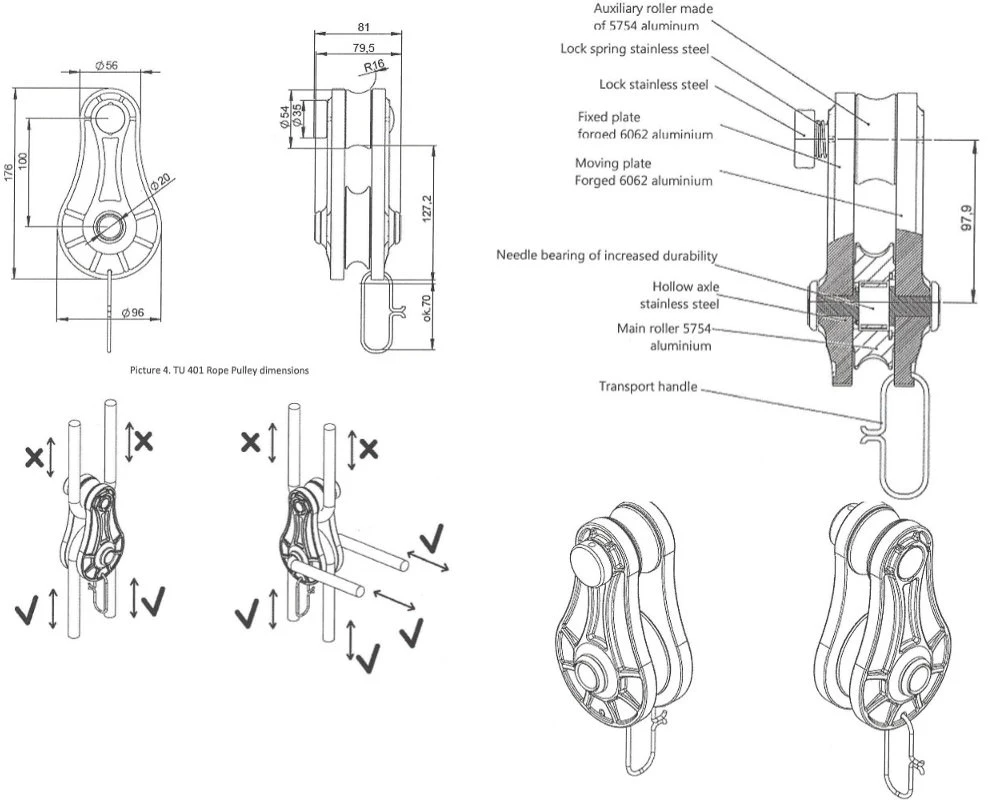 TreeUp Seilblock TU 401 Seilrolle 3 TreeUp Seilblock TU 401 Seilrolle