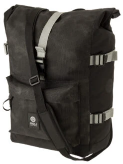 AGU H20 Rolltop II Single Schwarz Reflectiv Wasserdichte Fahrradtasche Einzeltasche