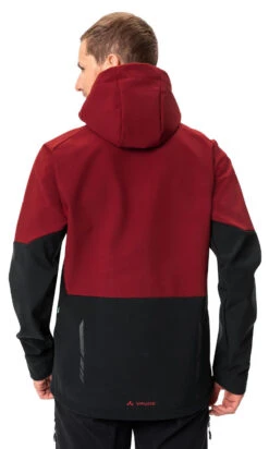 Vaude Qimsa Herren Softshell Fahrradjacke Outdoorjacke -Vaude Boutiquen Qimsa carmine hinten anwendung