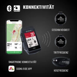 Sigma Rox 11.1 Evo Sensor Set GPS Bike Computer Navi Fahrradtacho Komoot -Vaude Boutiquen Rox 11 1 konekt