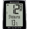 Sigma BC 14.16 STS / CAD Funk Fahrrad Computer 01418 Fahrradtacho -Vaude Boutiquen Sigma BC 14 16 STS Front