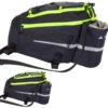 Vaude Silkroad L Black Bright Green Fahrradtasche Gepäckträgertasche