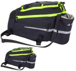 Vaude Silkroad L Black Bright Green Fahrradtasche GepÀcktrÀgertasche
